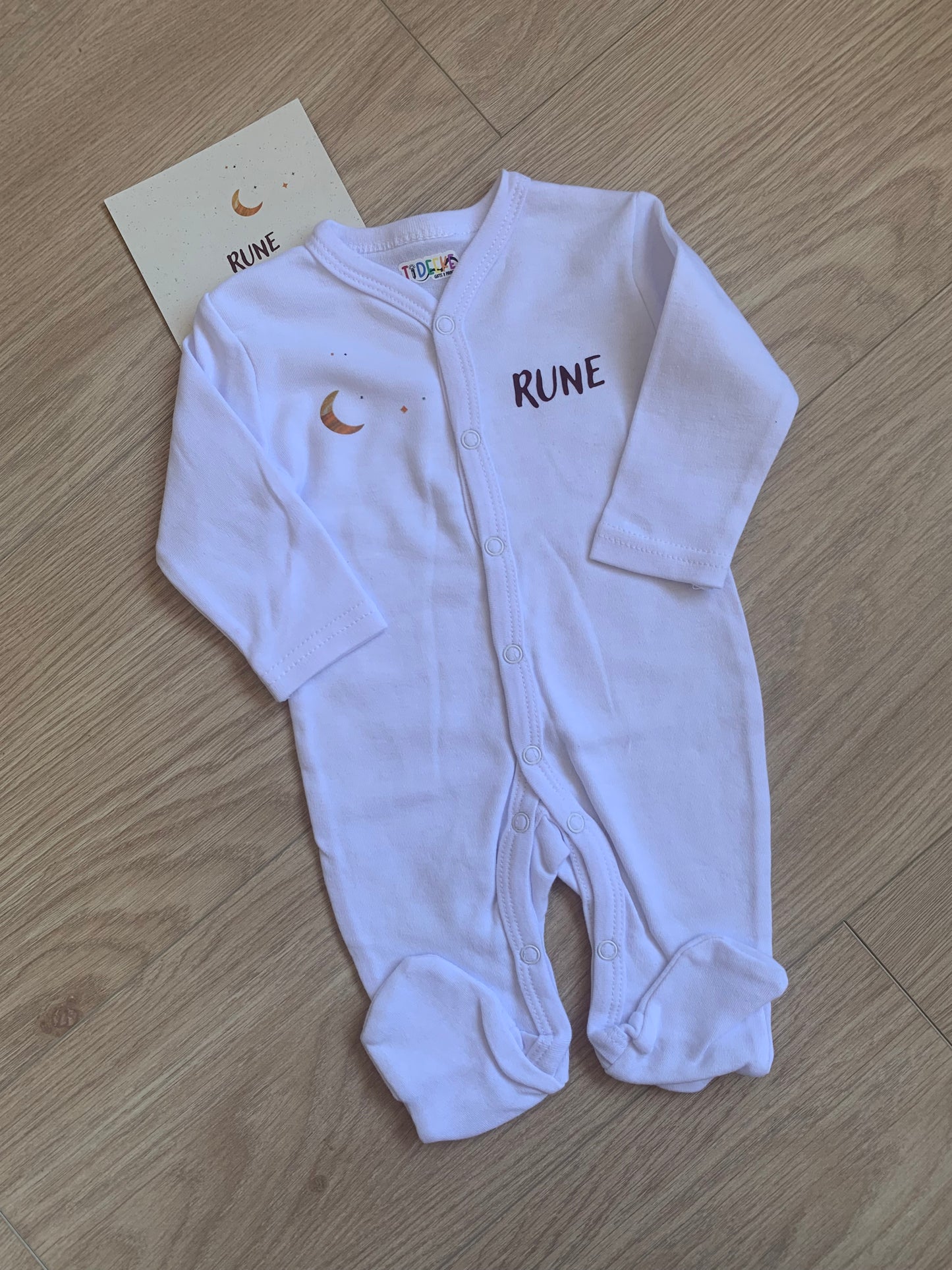 Babyset 5-delig met thema van geboortekaartje