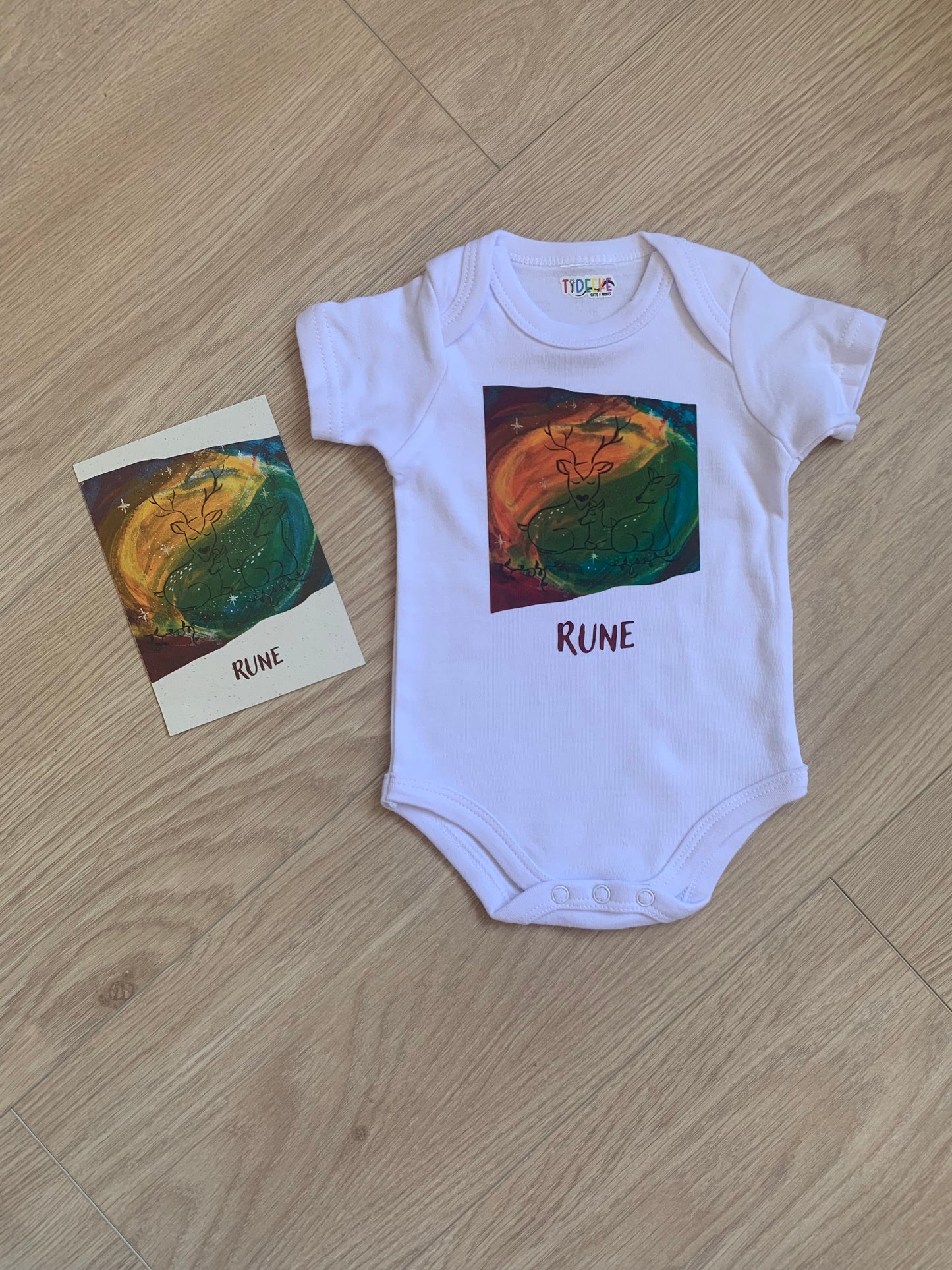 Babyset 5-delig met thema van geboortekaartje