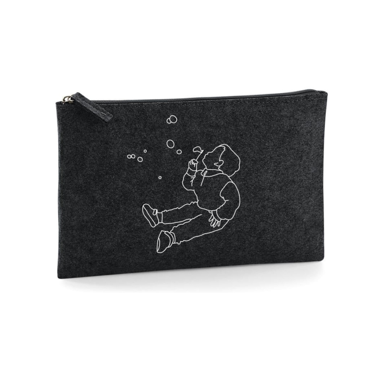 Toilettasje vilt met fotoletters