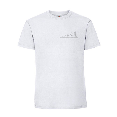 T-shirt mannen met lijntekening