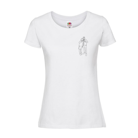 T-shirt vrouwen met lijntekening