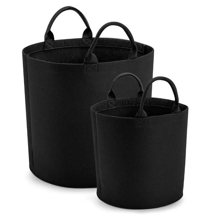 Opbergmand met tekst