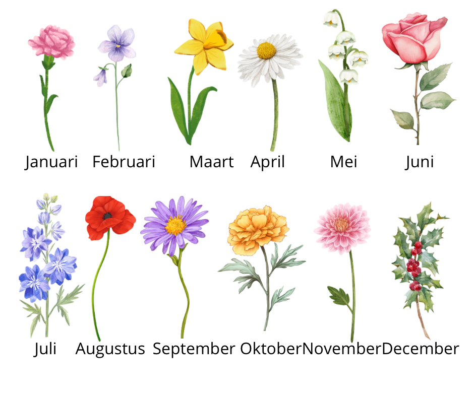 Glazen plaatje met geboortebloem