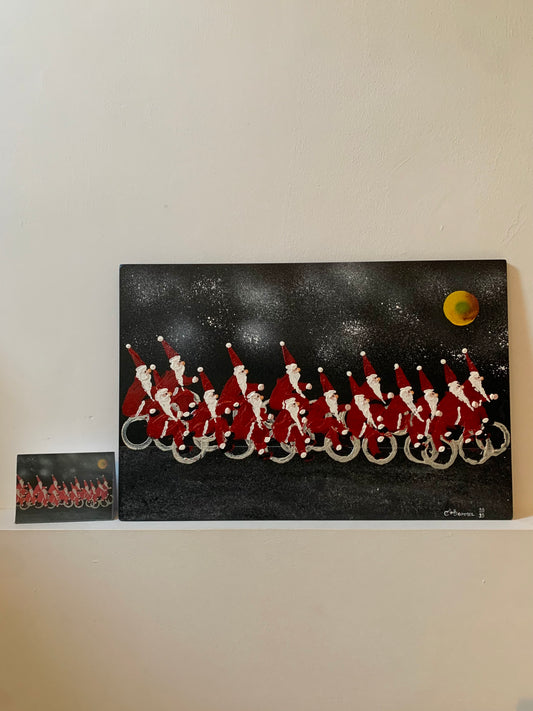 Kerstkaart kerstmannen