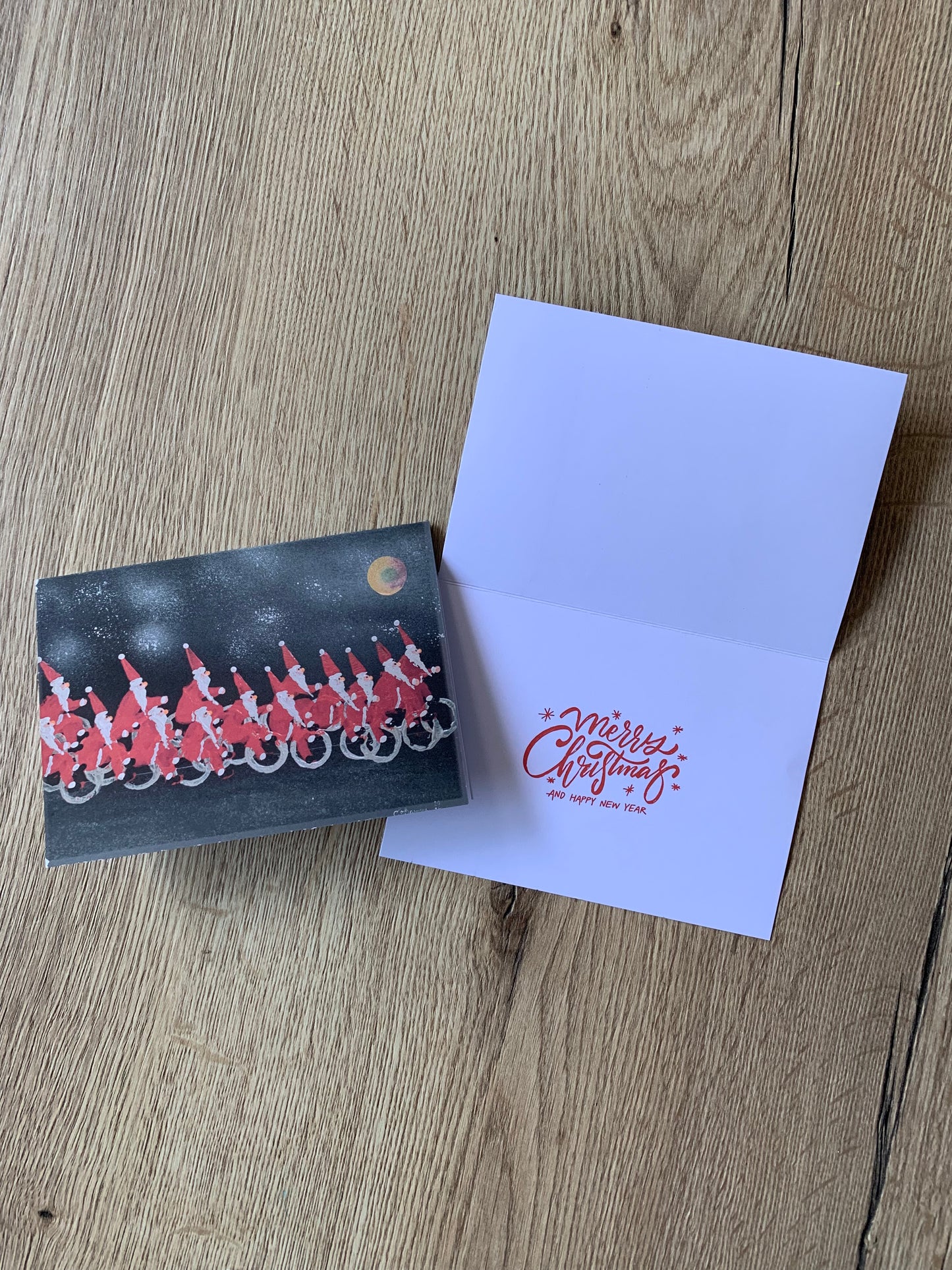 Kerstkaart kerstmannen