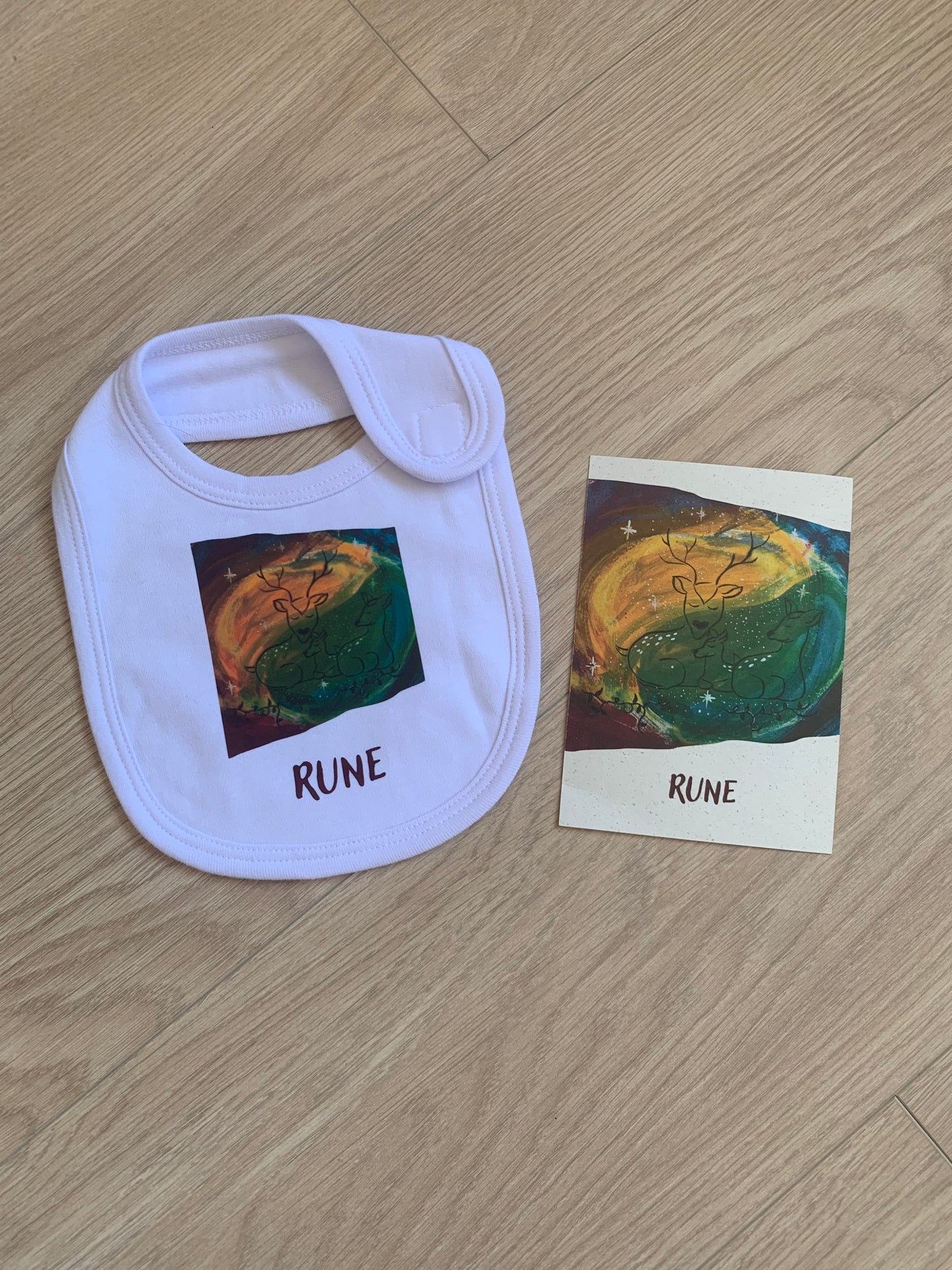 Babyset 5-delig met thema van geboortekaartje