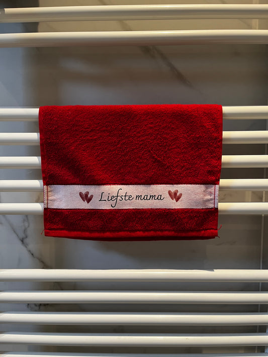 Gastenhanddoek met tekst