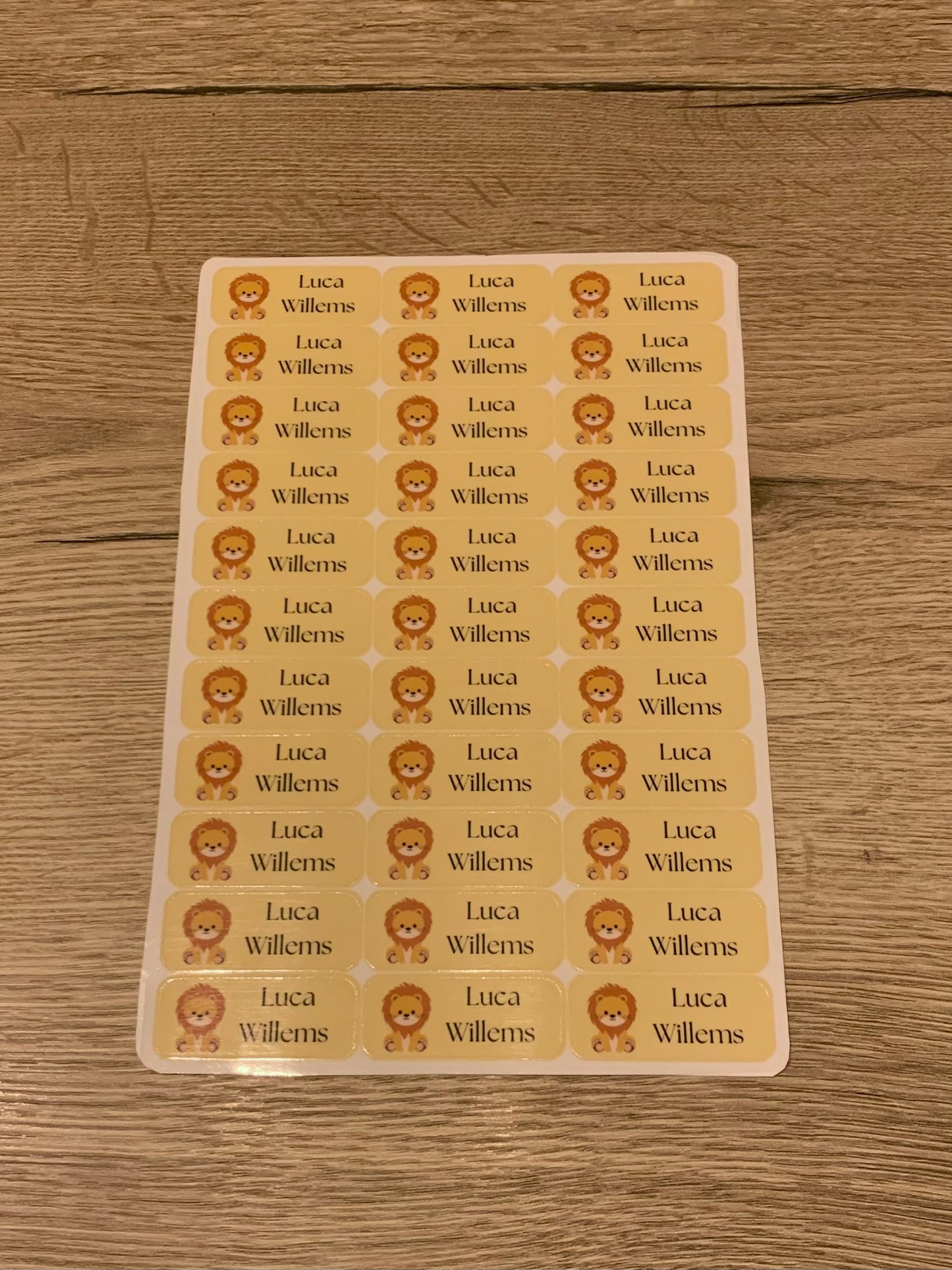 Sticker met tekst