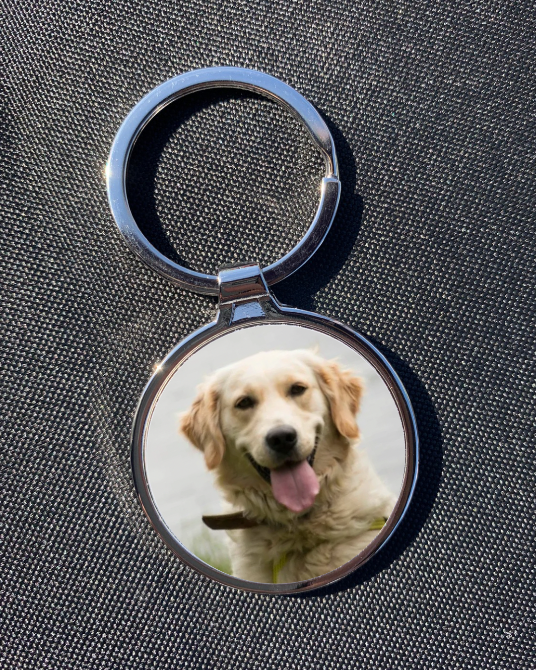 Metalen sleutelhanger met foto