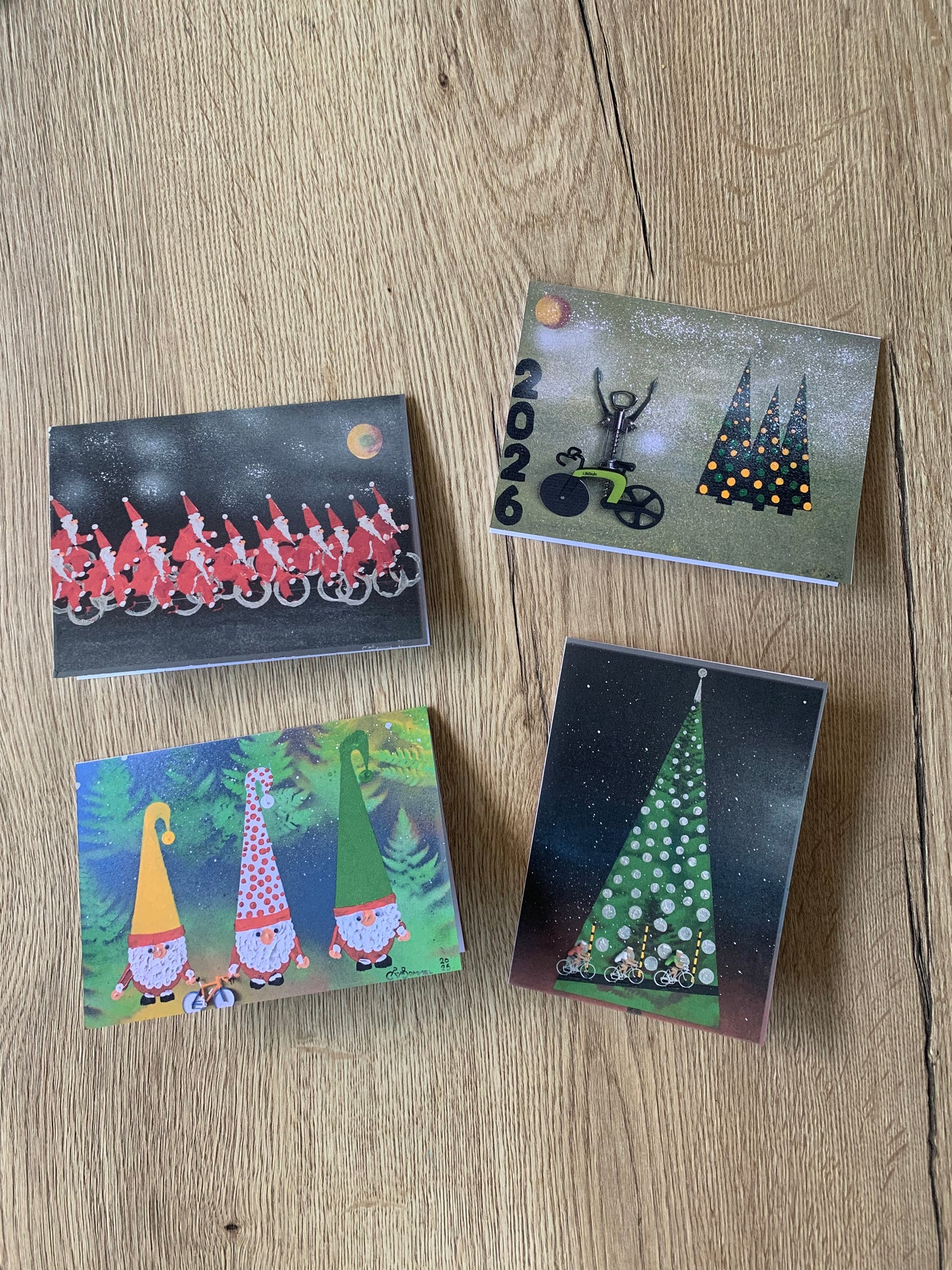 Kerstkaarten set van 4
