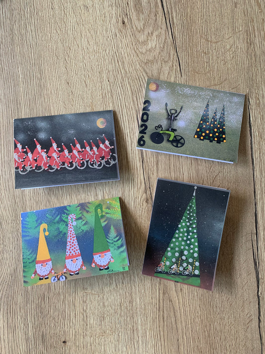Kerstkaarten set van 4