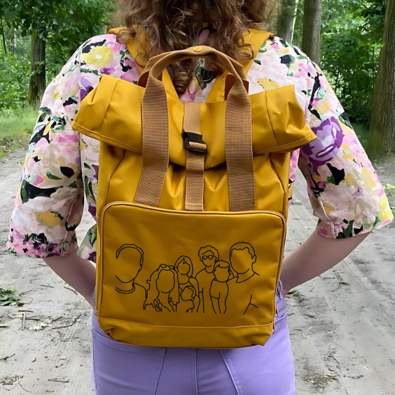 Matching rugzak volwassene met lijntekening