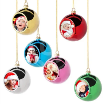 Kerstbal met foto of tekst